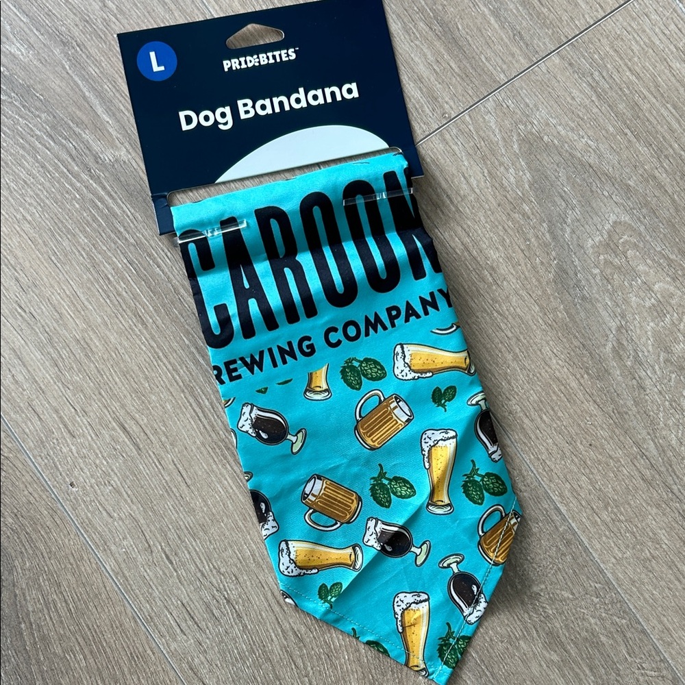 Dog Bandana for Picaroons Brewery located in Fredericton, NB, Canada. Size Large